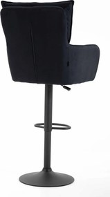 HR250W Scaun Catifea Neagră Bază Neagră