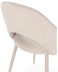Scaune de dining bej 2 buc. tapițate Lia – Marckeric