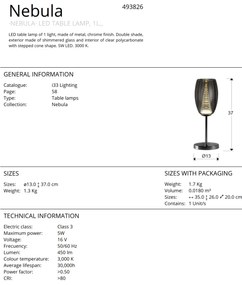 Veioza LED / Lampa de masa design modern Nebula SV-493826