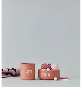 Bol din porțelan Design Letters Goodies, ø 12 cm, roz închis