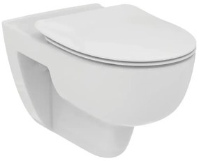 Set vas WC suspendat Ideal Standard I.life A Rimless cu capac slim softclose si rezervor cu cadru incastrat