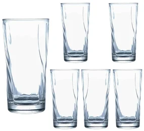 Set 6 pahare apa, 245 ml, Transparent