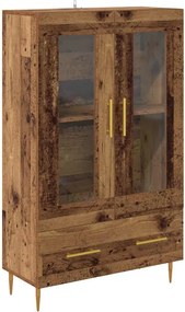 vidaXL Bufet Lemn Vechi 69,5 x 31 x 115 cm Lemn Stratificat și Sticlă