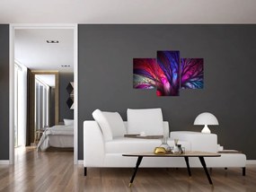 Tabloul abstract cu copacul (90x60 cm)