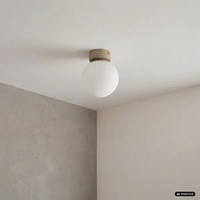 Plafonieră ELIAS 1xE14/5W/230V Ø 13 cm bej/alb