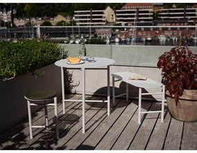 Bancă de grădină gri deschis din metal Disc – Zone