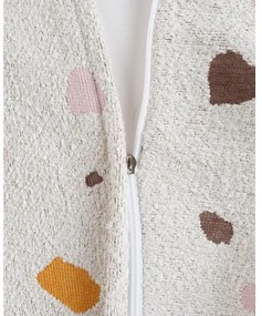 Fotoliu puf pentru copii alb cu tapițerie din țesătură bouclé/cu tapițerie din chenille Terrazzo Chair – Wigiwama