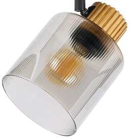 Brilagi - Plafonieră cu spoturi HYGGE, 4xE14/15W/230V, lemn de cauciuc/fumuriu