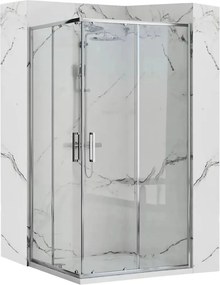 Cabina de dus dreptunghiulara Rea Punto cu usa glisanta 80x100 crom