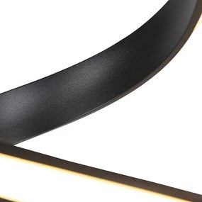 Lampa de podea de design neagră cu LED și dimmer - Twisted