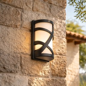 Aplică modernă de perete neagră IP44 - Suzie