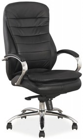 Scaun de birou Q-154 negru piele naturala