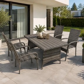 Set mobilier de grădină pentru dining AVENBERG TAVOLO gri