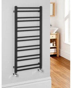 Sapho METRO DOS - Radiator pentru baie, 343 W, 50 x 110 cm, negru mat
