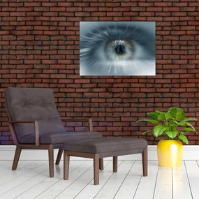 Tablou pe sticlă - Privirea ochiului (70x50 cm)