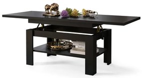 Masă extensibilă de conferință/servire ROY cu blat rabatabil negru