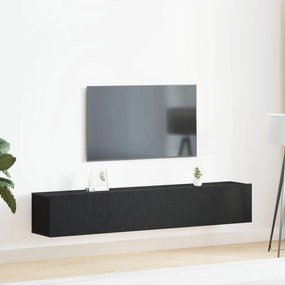vidaXL Set comodă TV 2 pcs Stejar negru 100 x 30 x 30 cm Lemn compozit