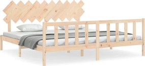 vidaXL Cadru de pat fără saltea, 200x200 cm, lemn masiv pin