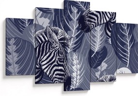 Tablou - Zebre albastre (150x105 cm)