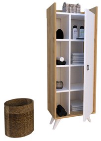 Dulap cu rafturi Sipadi (stejar + alb) . 1094235