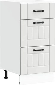 vidaXL Dulap de bază de bucătărie „Lucca” din lemn prelucrat alb