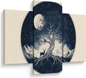 Tablou – Arbore magic cu cerb I. (90x60 cm)
