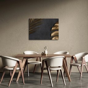 Tablou cu frunze aurii (70x50 cm)