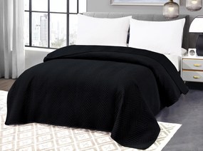 Cuvertura de pat din catifea neagra cu model ARROW VELVET Dimensiune: 220 x 240 cm