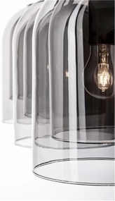 Lustra cu 3 pendule modern Velor fumuriu