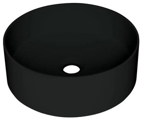 Deante CQS_NU4S - lavoar pentru blat SILIA, Ø 36 cm, granit, negru