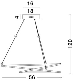 Lustra suspendata LED design modern Viarregio crom