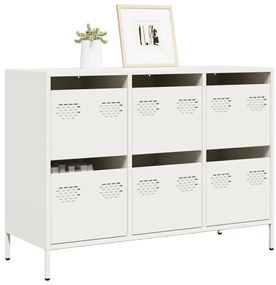 vidaXL Dulap, alb, 101,5x39x73,5 cm, oțel laminat la rece