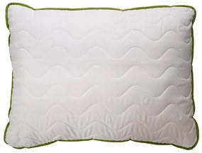 Plapuma matlasata pentru tot anul 140x200 cm cu perna BELLA ALOE VERA 70x90 cm, alba