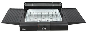 Gratar electric pe suport Zilan ZLN 3789, 2400W, 43x28 cm, Protectie vant, Reglarea gratarului, Negru