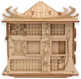 Puzzle din lemn, casa dragonului EscapeWelt