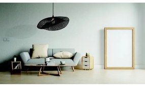 Lustră pe cablu 1xE27/40W/230V bambus/negru Zambelis 19108