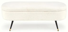 Bancă cu spațiu de depozitare AVEIRO 46x120 cm alb