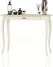Masă lemn masiv de Toaletă Seraphia, 100 × 46 × 79 cm - Vanilla