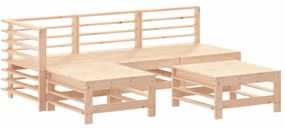 3186557 vidaXL Set mobilier relaxare de grădină 5 piese lemn masiv de pin