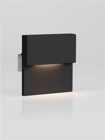 Spot aplicat perete exterior LED 3000K IP65 DAN negru