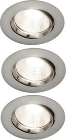 Nordlux Fremont lampă încorporată 3x4.5 W oţel 47870132