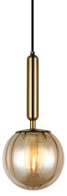 Pendul modern auriu cu sticla bej Italux Raven