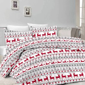 Lenjerie de pat din flanel DEER DREAMS albă Dimensiune lenjerie de pat: 70 x 90 cm | 140 x 220 cm