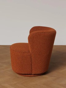 Fotoliu pivotant, maro, din stofa, Kiwi