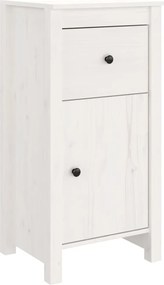 vidaXL Servantă, alb, 40x35x80 cm, lemn masiv de pin