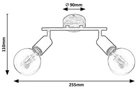Spot PABLO 2xE27/40W/230V Rabalux 3977