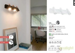 Aplica perete LED moderna cu 3 spoturi LAO neagra 29043