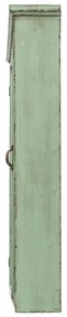 Vitrina verde, din lemn cu aspect vintage, Hazem