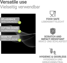 Protecție pentru peretele de la aragaz din sticlă temperată 70x60 cm Smoke – Wenko