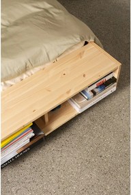 Pat matrimonial în culoare naturală din lemn de pin cu somieră 160x200 cm Merge – Karup Design